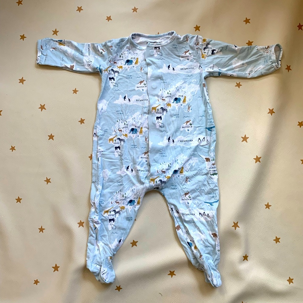 Magnetic Me map-print onesie (size 3-6M, runs large)
